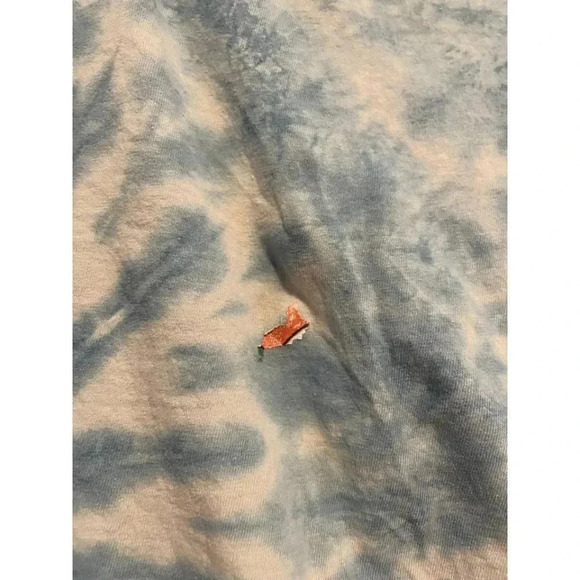 Fruit of the Loom Women's Size Large Blue & white Tie-dyed T-Shirt - Picture 7 of 8